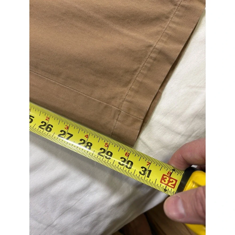Brooks Brothers 346 Men's Chino Pants 32x32 Khaki Flat Front